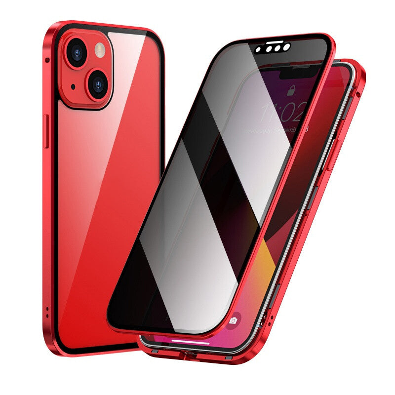 Dubbelzijdig iPhone Magnetisch Gehard Glas Volledig Beschermend Hoesje
