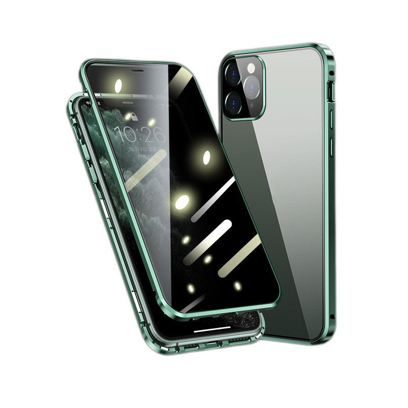 Dubbelzijdig iPhone Magnetisch Gehard Glas Volledig Beschermend Hoesje