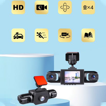 360° Autocamera – 4 lenzen, nachtzicht en lusopname 📹